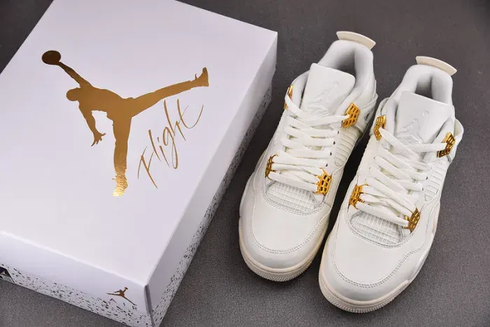 Women’s Air Jordan 4 Sail Metallic Gold Aq9129-170, alternate view