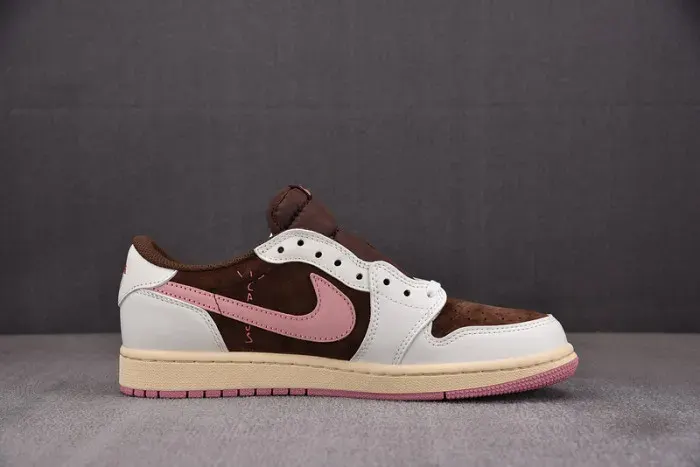 Travis Scott X Air Jordan 1 Low Og “Dark Pony/Pink Oxf0Rd” Dz4137-206, alternate view