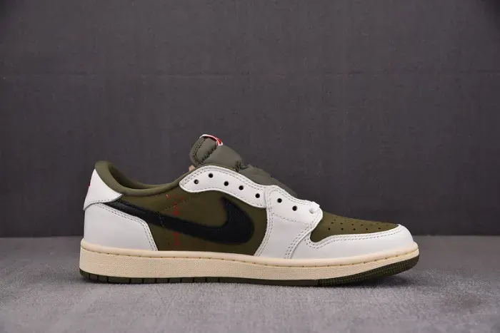Travis Scott X Air Jordan 1 Low Og “Medium Olive” Dm7866-200, alternate view