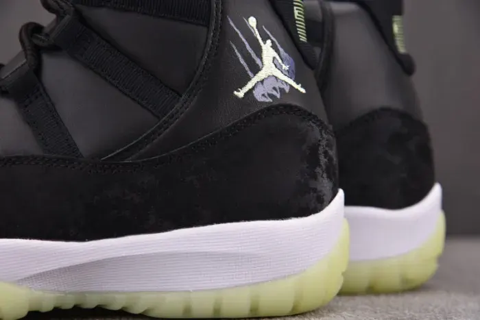 Air Jordan 11 Retro Black Barely Volt Ib1378-001, alternate view