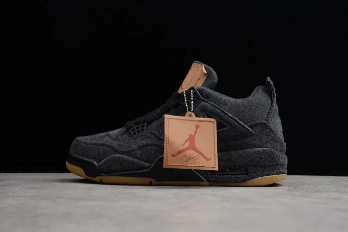 Levi'S X Air Jordan 4 'Black' Ao2571-001